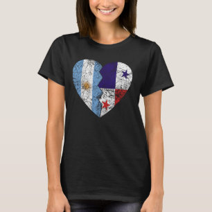 Camiseta Banderas panameñas argentinas corazón a Argentina