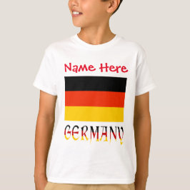 Camiseta Banderas personalizadas de Alemania herencia niños