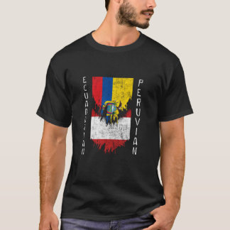 Camiseta Banderas peruanas ecuatorianas arrancaron Ecuador 