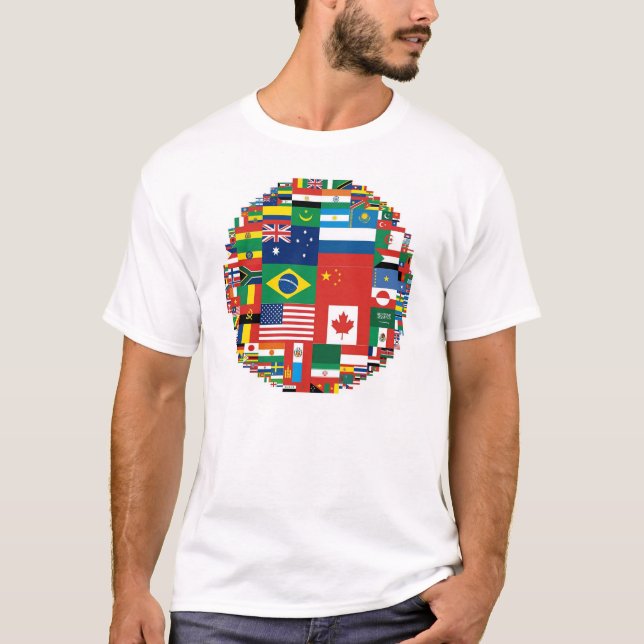 Camiseta Banderas por área terrestre (Anverso)
