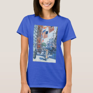 Camiseta Banderas Quinta Avenida de Childe Hassam, Arte de 
