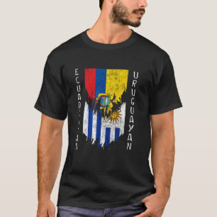 Camiseta Banderas uruguayas ecuatorianas arrancadas en Ecua