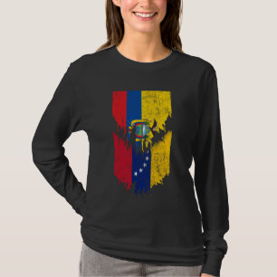 Camiseta Banderas venezolanas ecuatorianas arrancadas en Ec