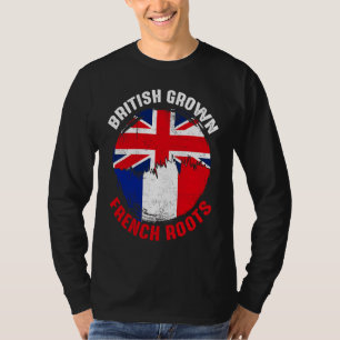 Camiseta Banderas Vintage de raíces francesas cultivadas en