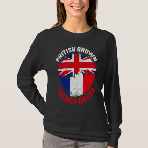 Camiseta Banderas Vintage de raíces francesas cultivadas en