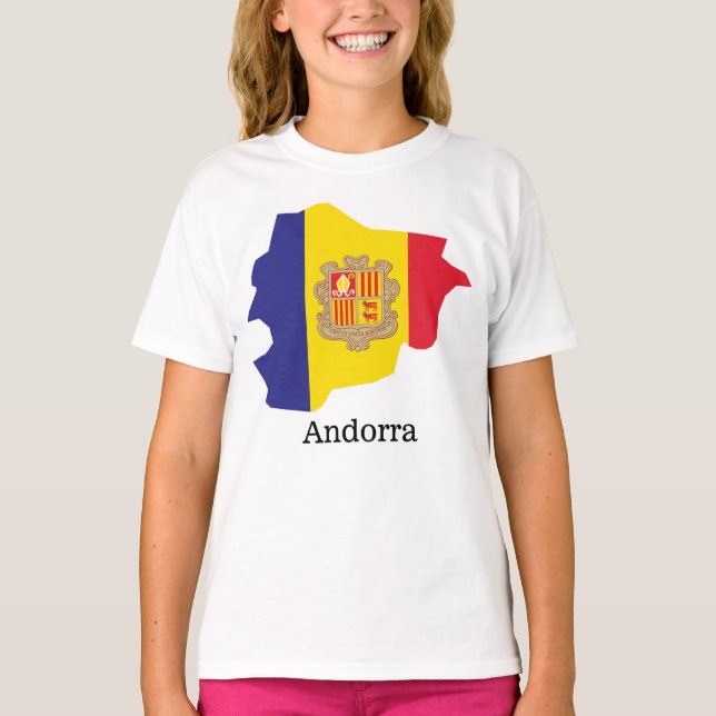 Camiseta Banderas y países Andorra (Anverso)