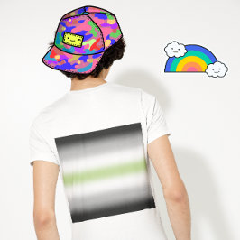 Camiseta Banderín de orgullo Agender Gradiente con nombre p
