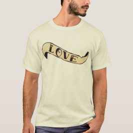 Camiseta banderole love old school tattoo 1909_I