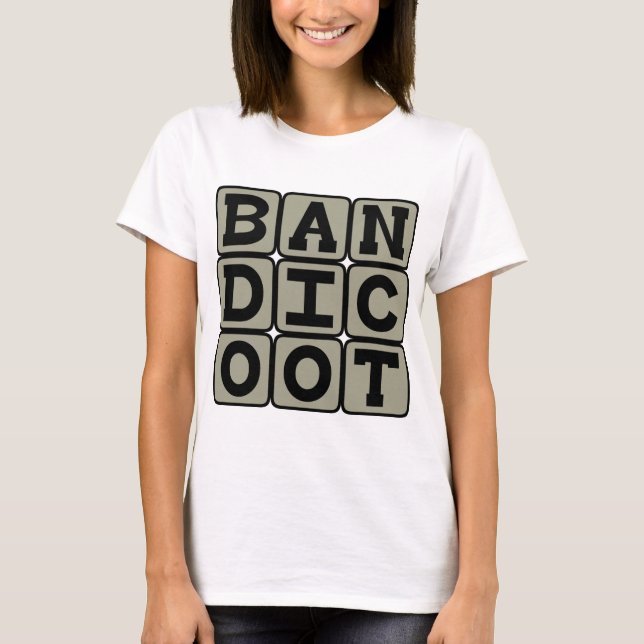 Camiseta Bandicoot, Marsupial Omnivore (Anverso)
