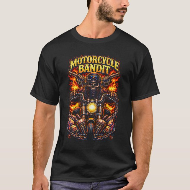 Camiseta Bandolero en moto (Anverso)