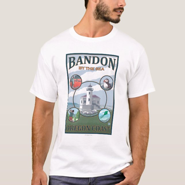 Camiseta Bandon, poster del viaje de OregonScenic (Anverso)