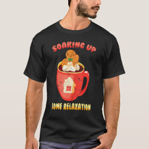 Camiseta Bañera Caliente Tirando Algo De Relajación En El S