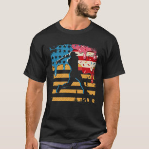 Camiseta Bañera de béisbol Boys Helado Bandera Americana 4ª