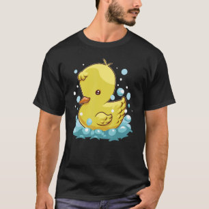 Camiseta Bañera de pájaro de pato amarillo lindo Ducking