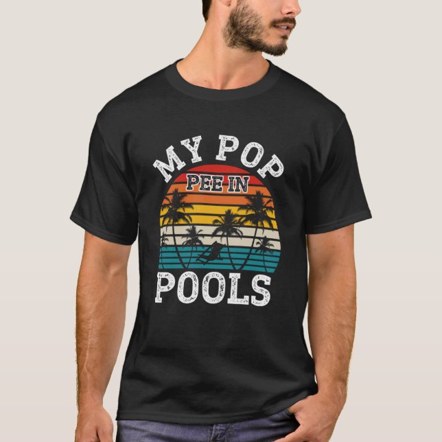 Camiseta Bañera Vacaciones Retro Pee Pop En Piscinas (Anverso)