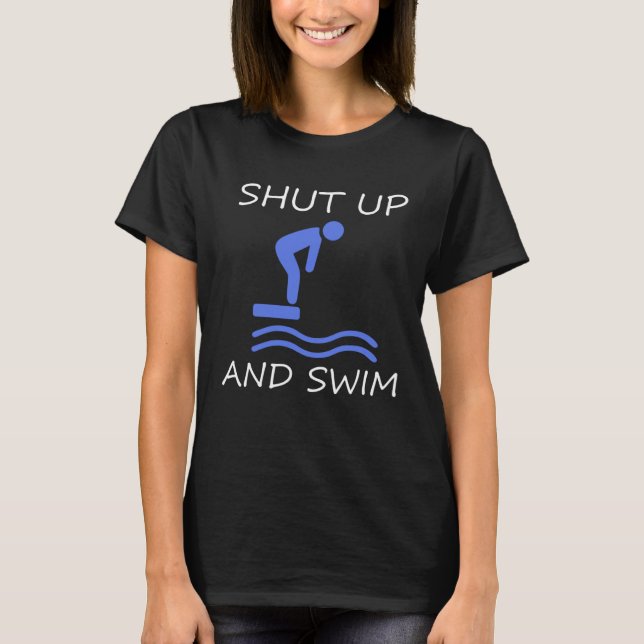 Camiseta Bañero callado y equipo de natación en Google Pool (Anverso)
