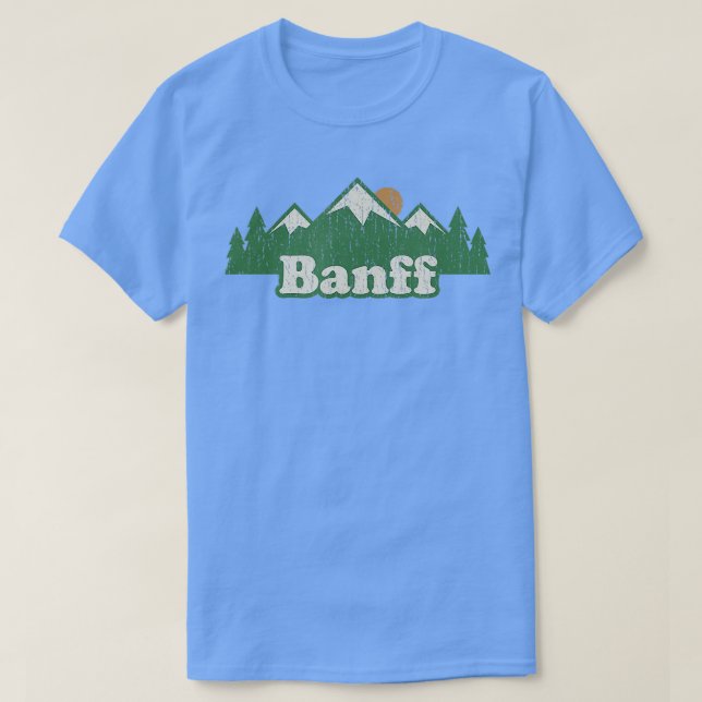 Camiseta Banff Alberta Canada Vintage Senderismo Montañas (Diseño del anverso)