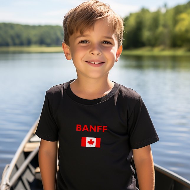 Camiseta Banff Canadá Bandera Canadiense Color oscuro (Subido por el creador)