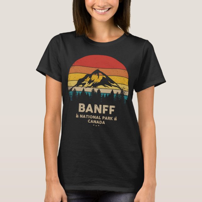 Camiseta Banff - Parque Nacional Canadiense Retro Souvenir (Anverso)