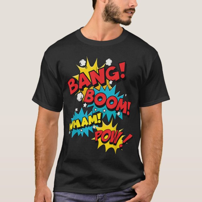 Camiseta Bang Boom Pow Wham family friends (Anverso)