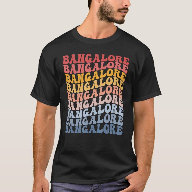 Camiseta Bangalore City Groovy Retro (Anverso)