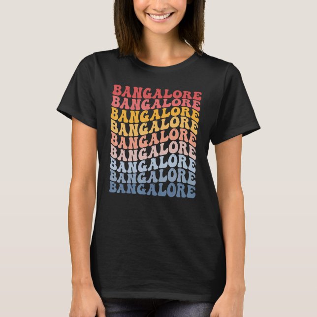 Camiseta Bangalore City Groovy Retro (Anverso)