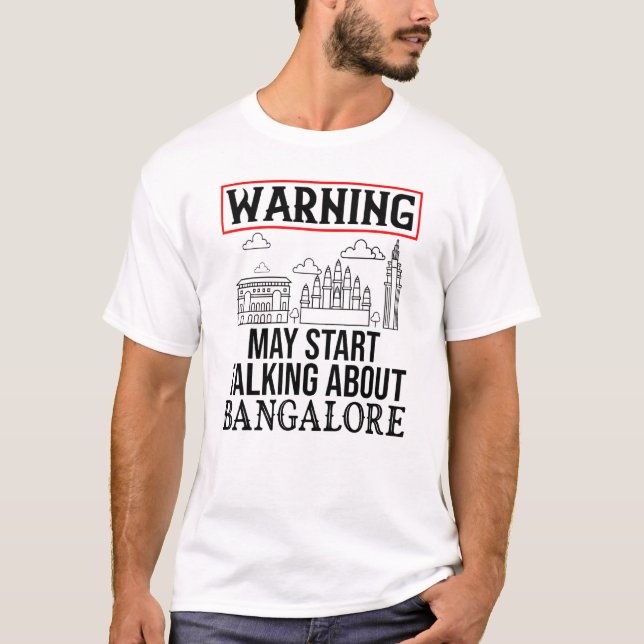Camiseta Bangalore India City Skyline Map Viaje 15 (Anverso)