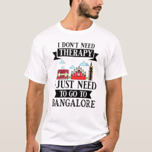 Camiseta Bangalore India City Skyline Map Viajes 17