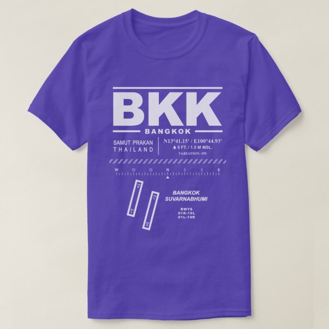 Camiseta Bangkok / Aeropuerto Suvarnabhumi BKK T-Shirt (Diseño del anverso)