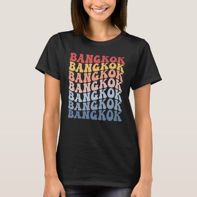 Camiseta Bangkok City Groovy Retro (Anverso)