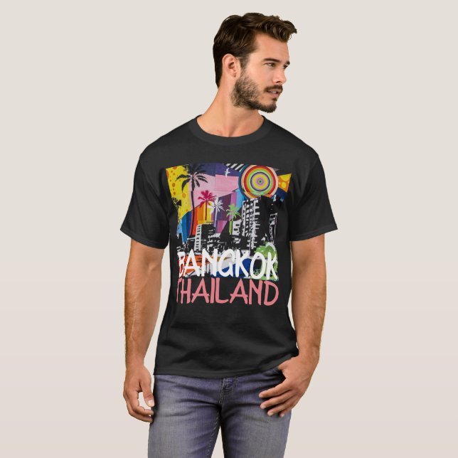 Camiseta Bangkok Tailandia, mural de graffiti (Anverso completo)