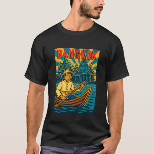 Camiseta Bangkok Tailandia Viajar Retró Cómic Bangkok Recue