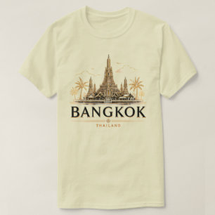 Camiseta Bangkok Tailandia Viaje Minimalista