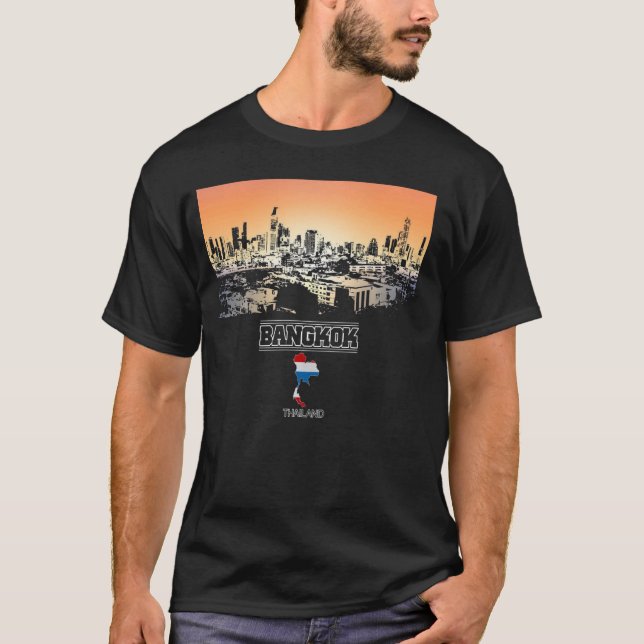 Camiseta bangkok thailand Skyline Vacaciones Souvenir ciuda (Anverso)