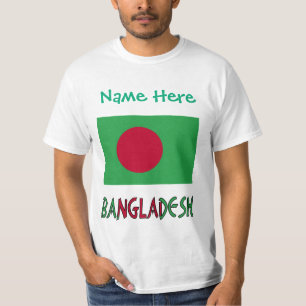 Camiseta Bangladesh Bandera Bangladesí Verde Personalizada