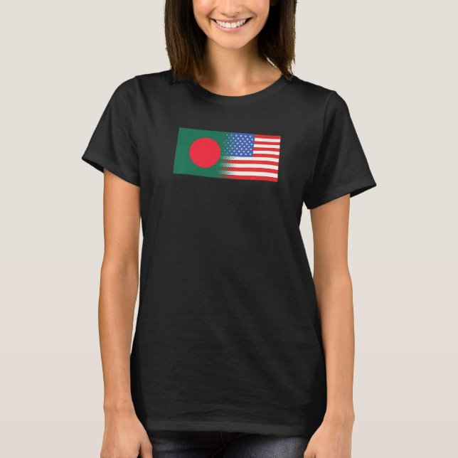 Camiseta Bangladeshi American Flag Bangladesh USA Premium (Anverso)