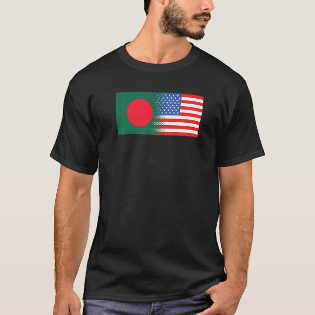 Camiseta Bangladeshi American Flag Bangladesh USA Premium (Anverso)