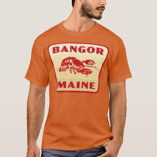 Camiseta Bangor Maine Retro Badge Tan