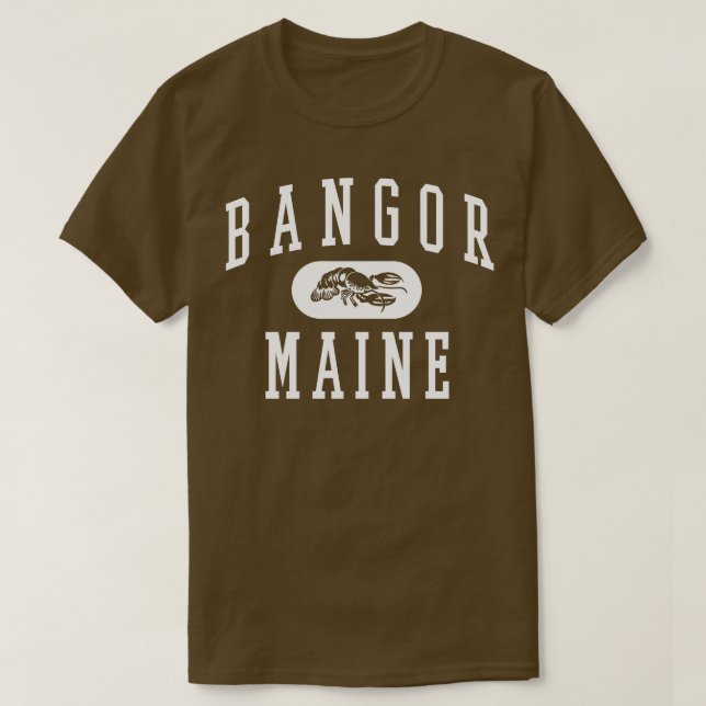 Camiseta Bangor Maine Retro Varsity White (Diseño del anverso)