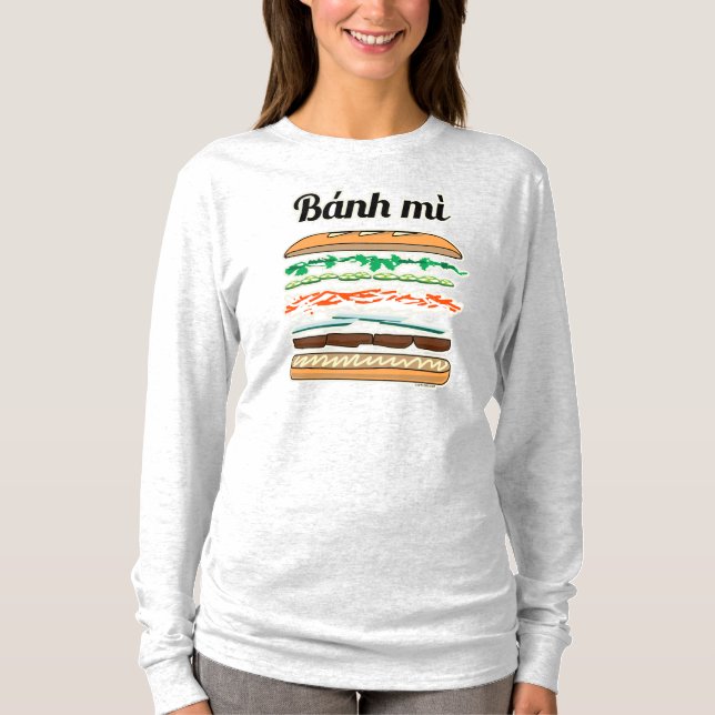 Camiseta Banh Mi sandwich Vietnamita Pan de pan (Anverso)