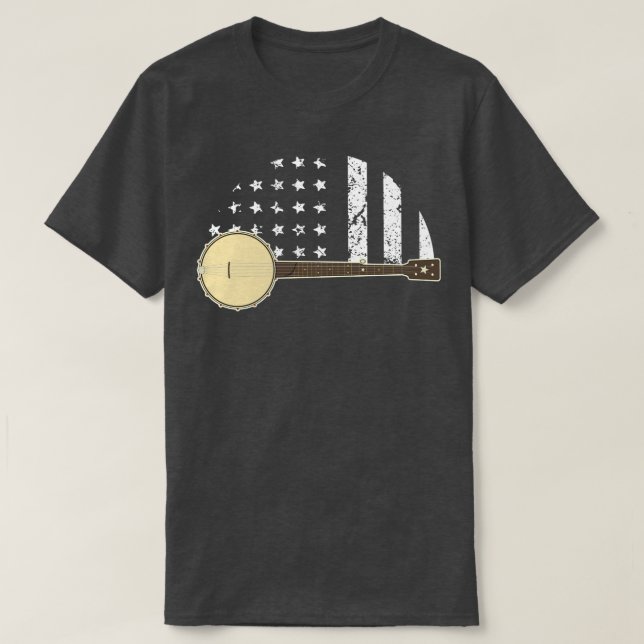 Camiseta Banjo con bandera estadounidense (Diseño del anverso)
