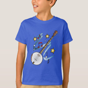 Camiseta Banjo con las notas y las estrellas