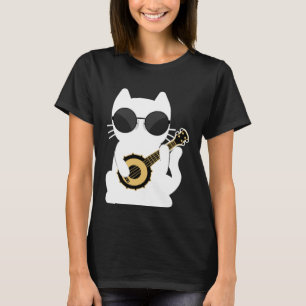 Camiseta Banjo del banjo del gato del jugador banjo