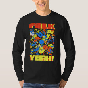 Camiseta Banjo Guitar Player Folk Yeah