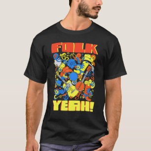 Camiseta Banjo Guitar Player Folk Yeah