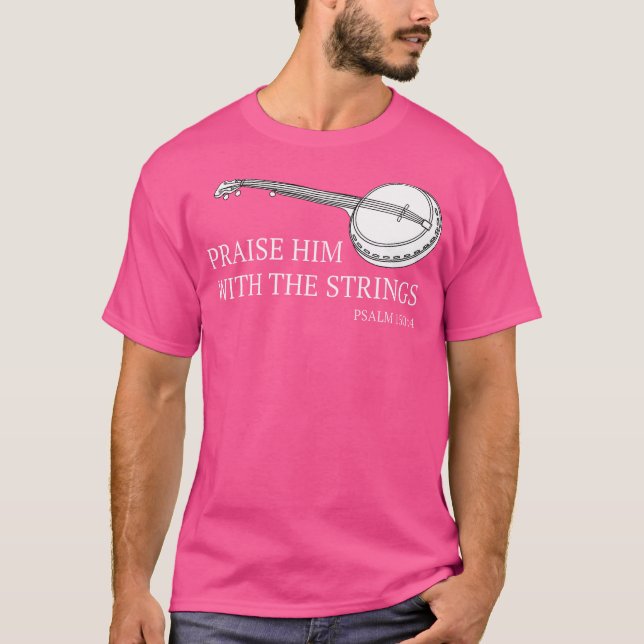 Camiseta Banjo Lo Alaba Con La Guitarra De Bluegrass String (Anverso)