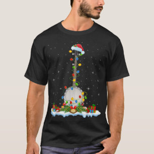 Camiseta Banjo Music Lover Xmas Encendiendo Santa Hat Banjo