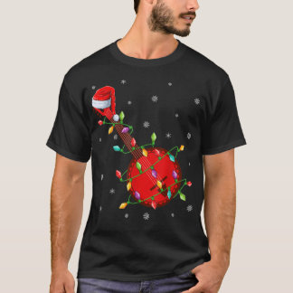 Camiseta Banjo Music Lover Xmas enciende Santa Banjo Christ