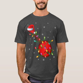 Camiseta Banjo Music Lover Xmas enciende Santa Banjo Christ
