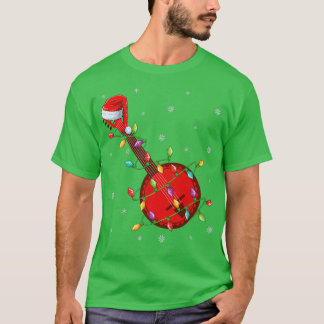 Camiseta Banjo Music Lover Xmas enciende Santa Banjo Christ